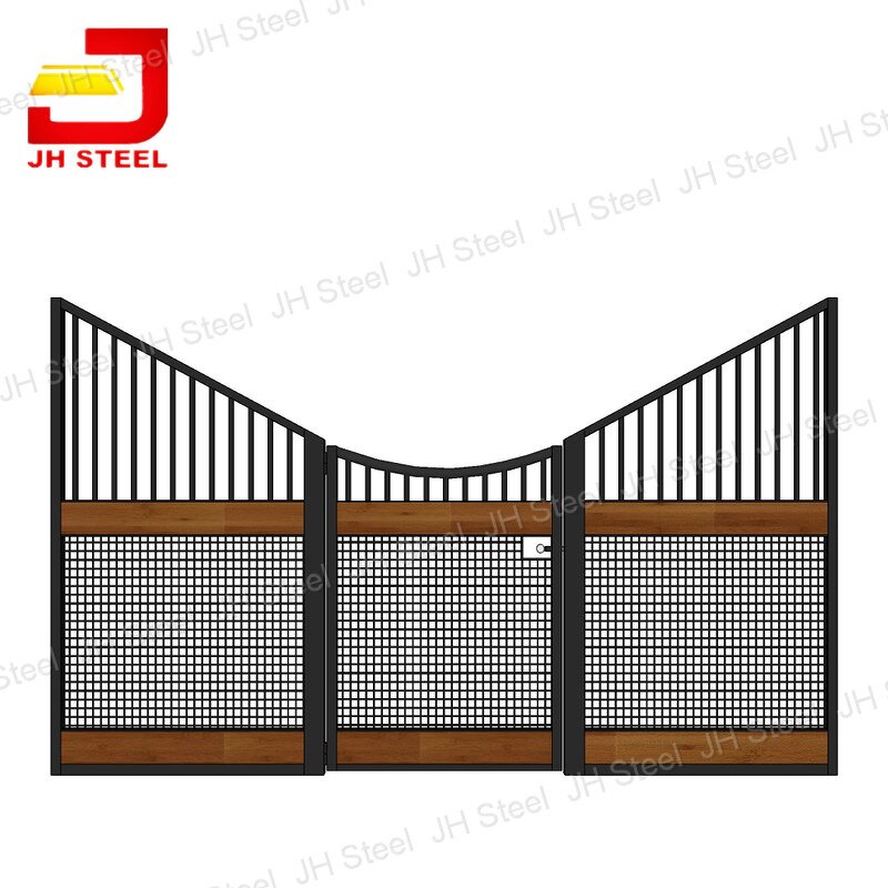 Horse Stable Door Manufacturer - Prefabricated Steel Dutch Door Window with Brass Ball