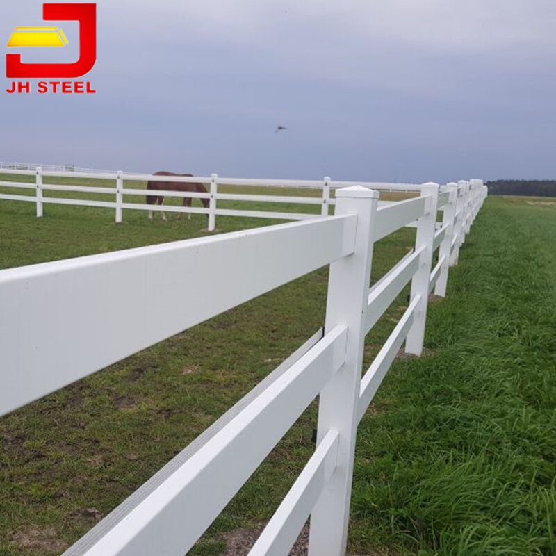 Horse Garden Fence Manufacturer - Hot Selling Decorative 2 Rails Vinyl Plastic Showtech UV Proof
