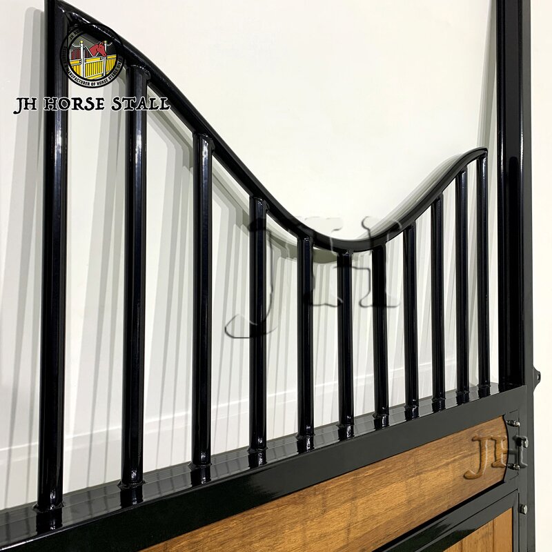 Horse Stable Dutch Door Manufacturer - Heavy Duty Bamboo Black Powder Coated Steel Frame