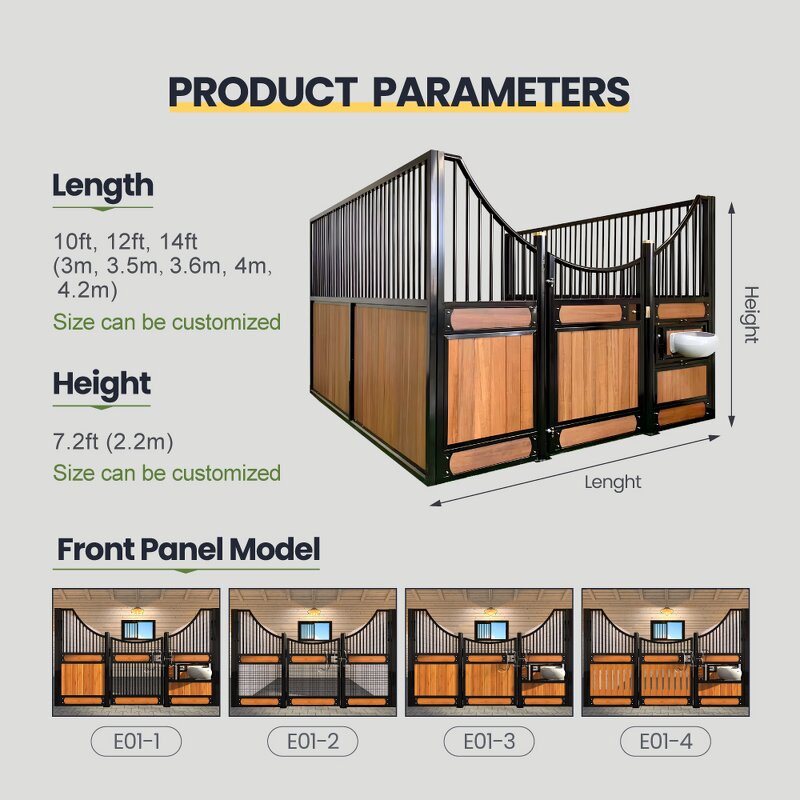 Horse Stable Manufacturer - Customized Bamboo Powder Coated Modular Stalls