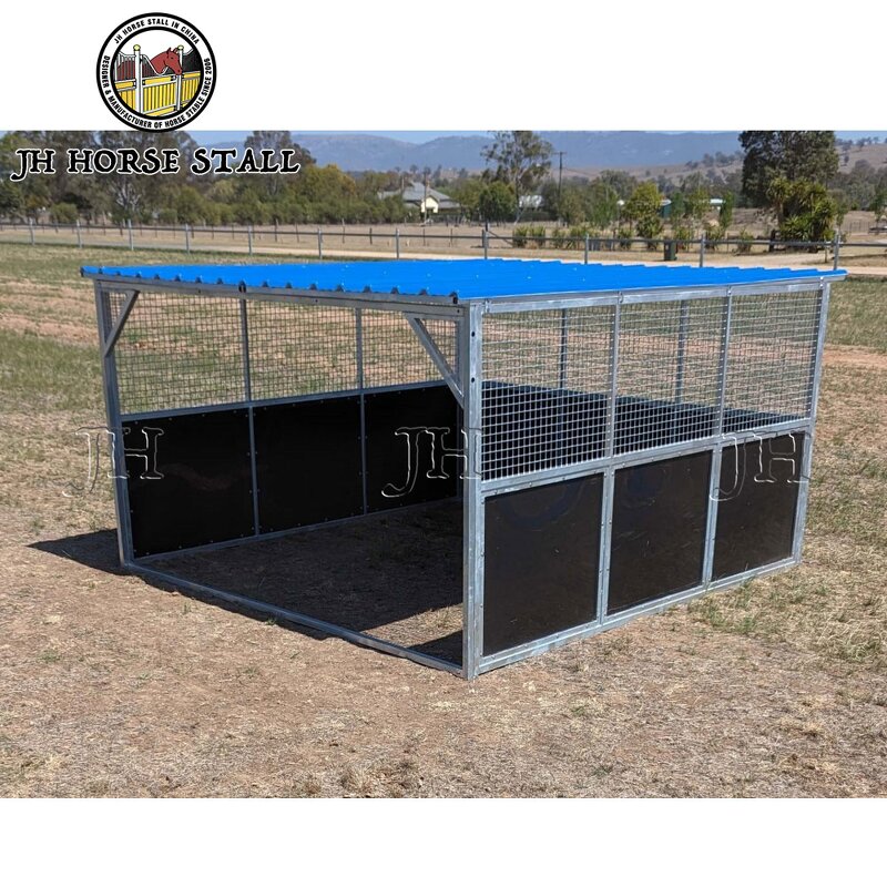 Horse Stall Panel Manufacturer - Portable Galvanized Safe Standard with Roof