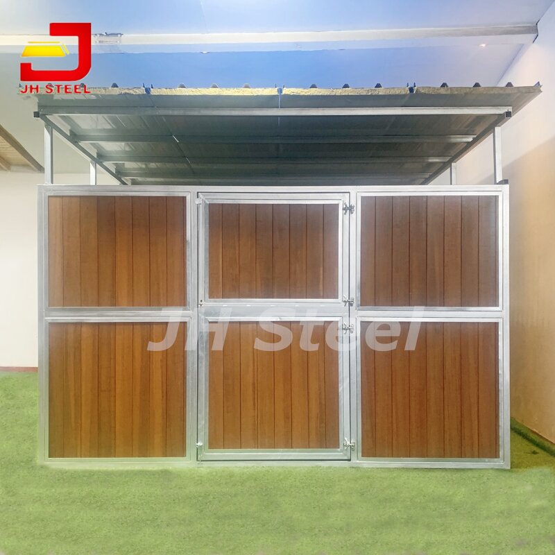 Horse Stall Shelter Manufacturer - USA Boarding Stables Steel Structure with Roof