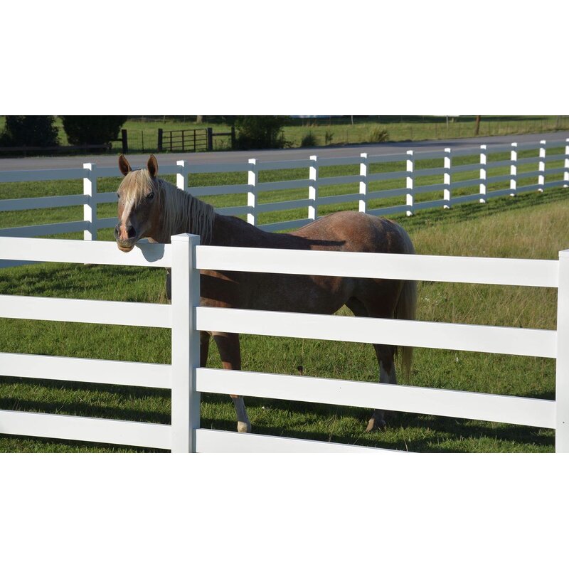 PVC Horse Rail Fence Manufacturer - UV Resistant White 3 Rails Plastic Panels