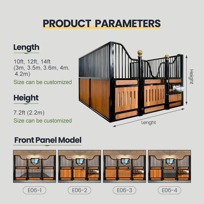 Horse Stable Fronts Manufacturer - 12x12ft Luxury European Free Design Bamboo Hinged Door