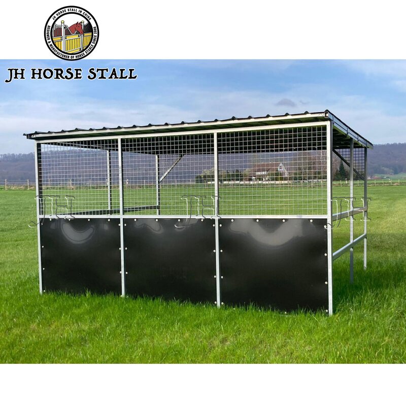 Horse Stable Stall Manufacturer - Prefab Economy HDPE with Roof for Outdoor