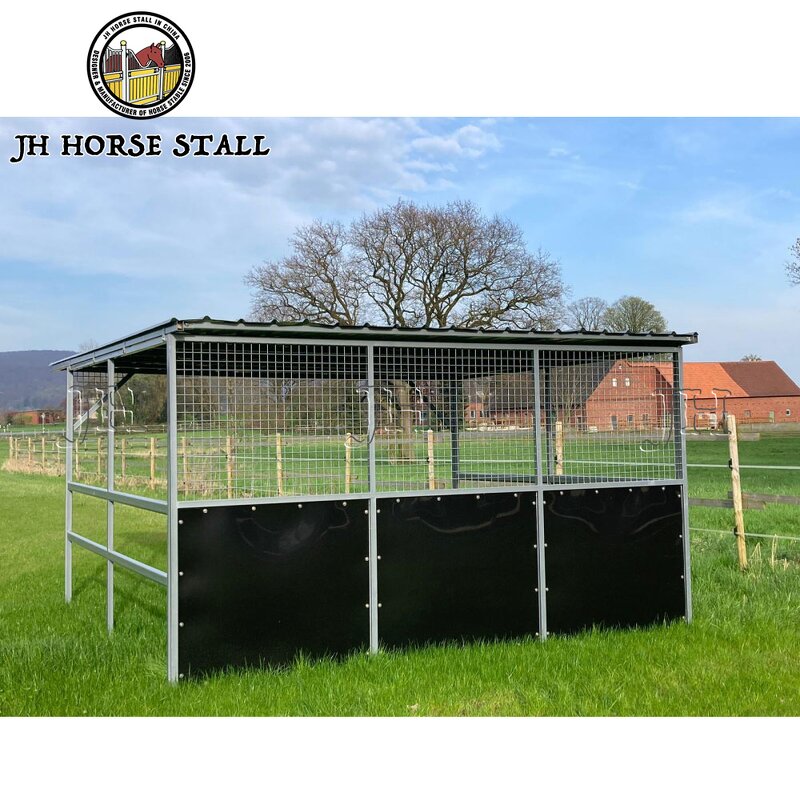 Horse Stable Stall Manufacturer - Prefab Economy HDPE with Roof for Outdoor