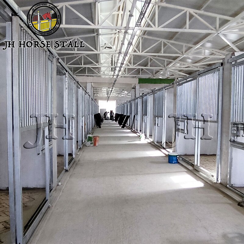 Horse Stable Stall Manufacturer - Hot Dip Galvanized Steel Frame with Bamboo Fronts