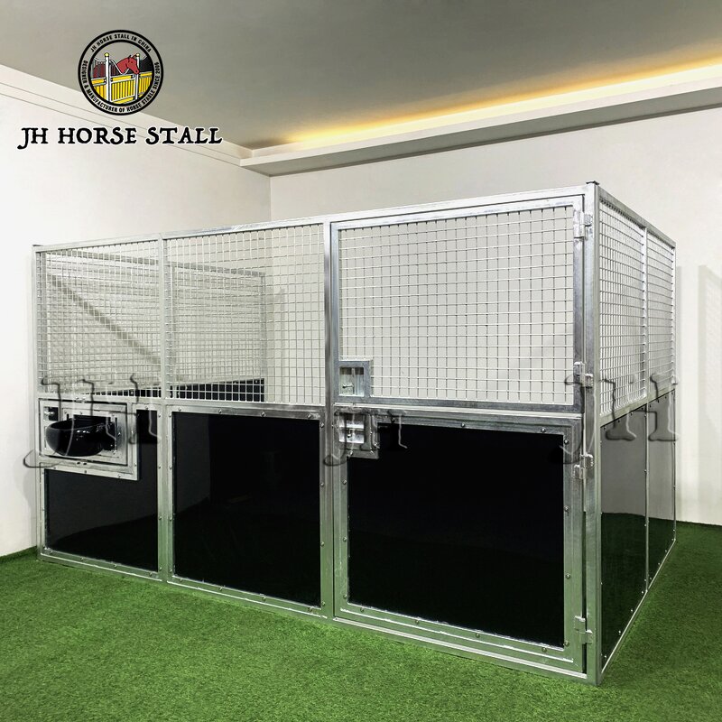 Horse Stable Stall Manufacturer - Outdoor Hot Dip Galvanized HDPE Box Steel Frame Sliding Door