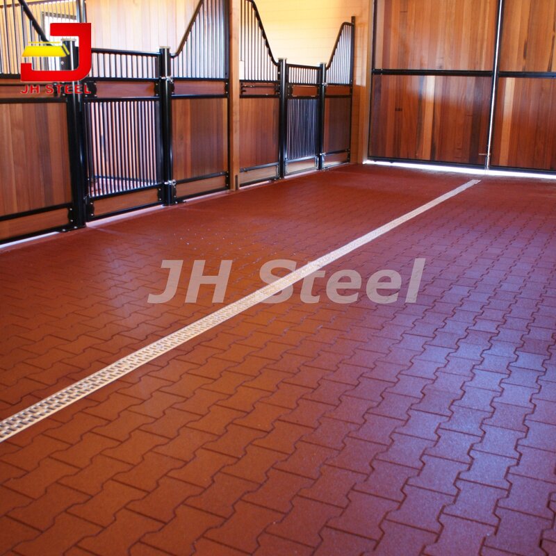 Horse Stall Mats Manufacturer - Dog Bone Cushion Shock Absorbing 200x160mm Rubber Flooring