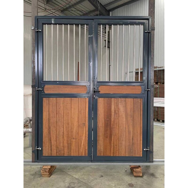 Horse Barn Door Manufacturer - Teak Wood Double Door Design Box Stable