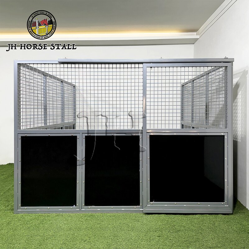 Horse Stable Stall Manufacturer - Factory Direct Sliding HDPE Equine Barn Door Galvanized Metal
