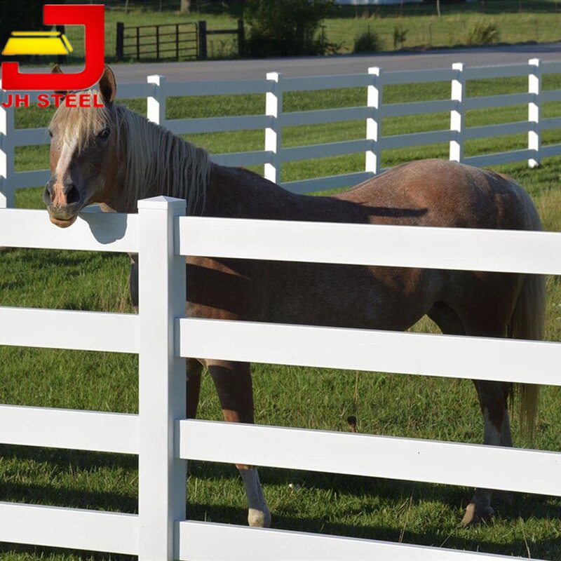 Horse Garden Fence Manufacturer - 4 Rail PVC Privacy With Post