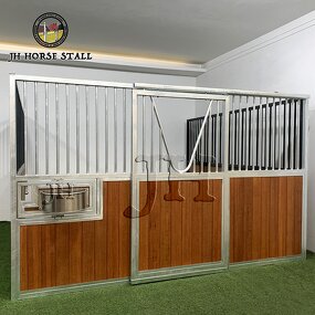 Horse Stable Stall Manufacturer - Hot Dip Galvanized Steel Frame with Bamboo Fronts