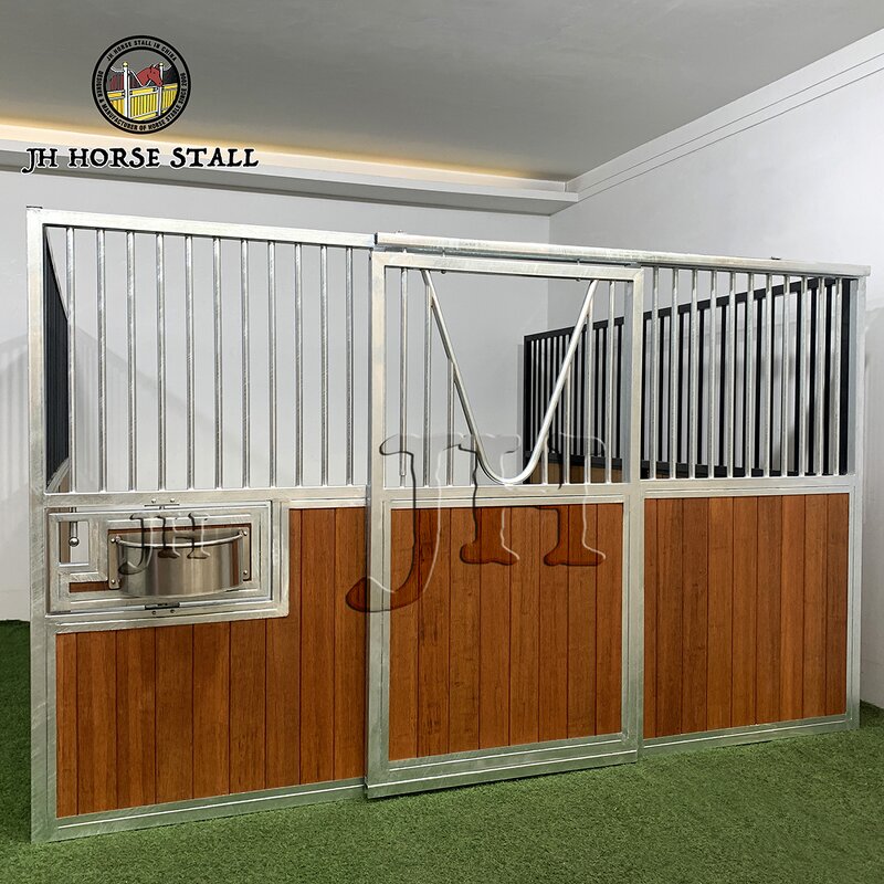 Horse Stable Stall Manufacturer - Hot Dip Galvanized Steel Frame with Bamboo Fronts