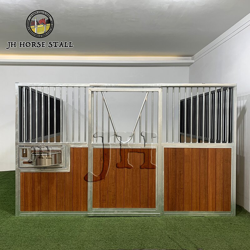 Horse Stable Stall Manufacturer - Hot Dip Galvanized Steel Frame with Bamboo Fronts