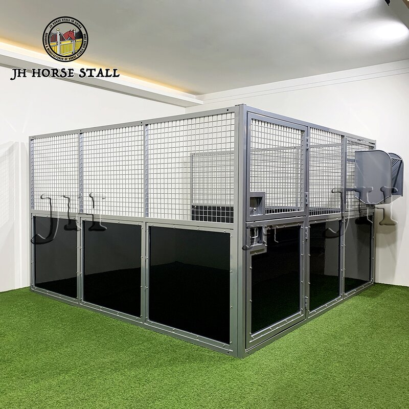 Horse Stable Stall Manufacturer - Outdoor Hot Dip Galvanized HDPE Box Steel Frame Sliding Door