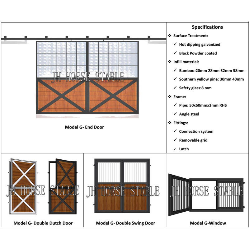Horse Barn Stall Window Manufacturer - China Factory Heavy Duty Customized Yoke or Bamboo Infill