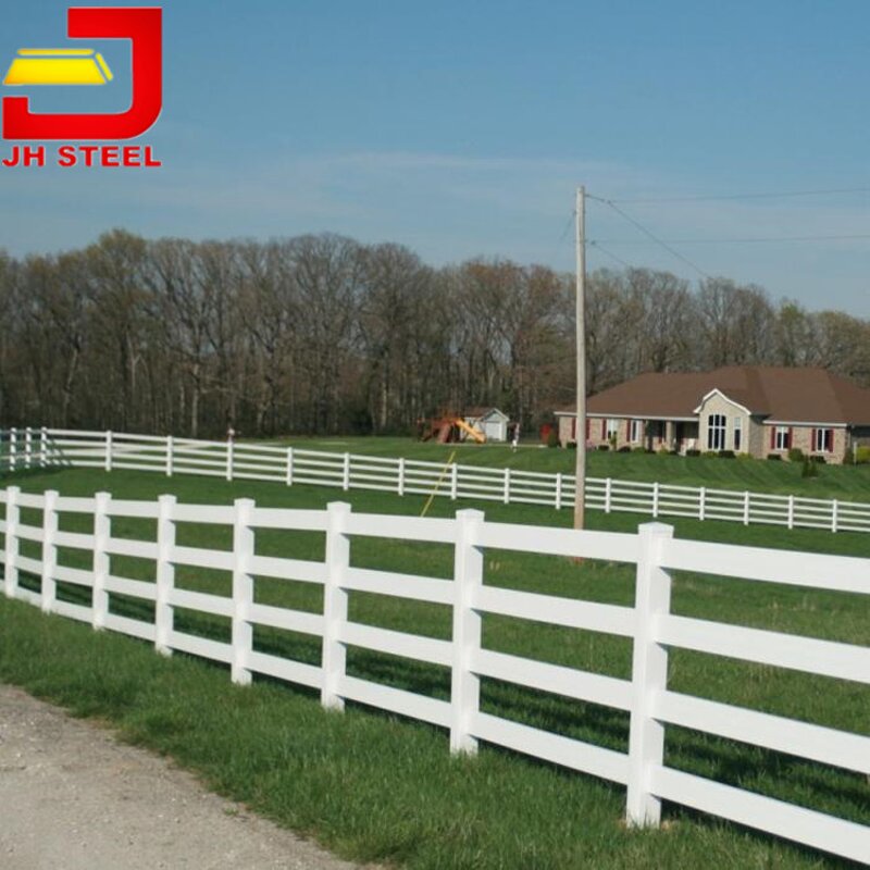 Horse Garden Fence Manufacturer - 4 Rail PVC Privacy With Post