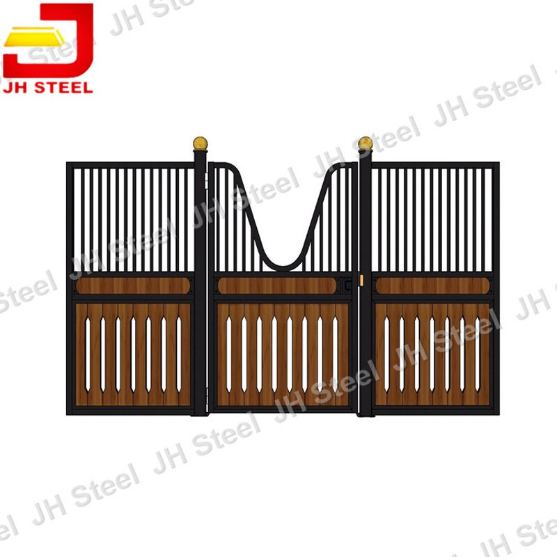 Horse Stable Door Manufacturer - Prefabricated Steel Dutch Door Window with Brass Ball