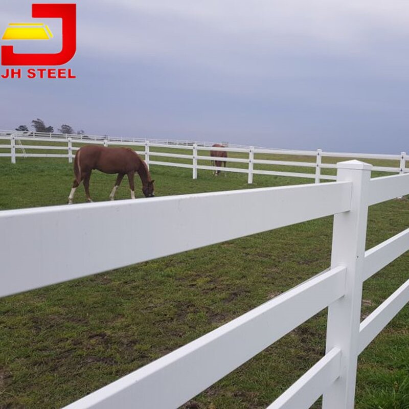 Horse Garden Fence Manufacturer - 4 Rail PVC Privacy With Post