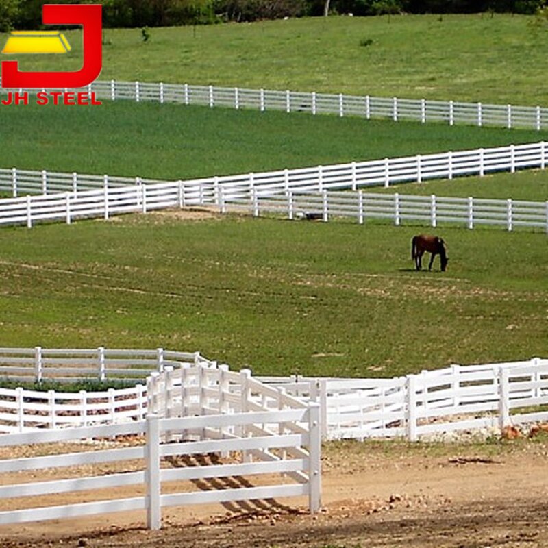 Horse Garden Fence Manufacturer - 4 Rail PVC Privacy With Post