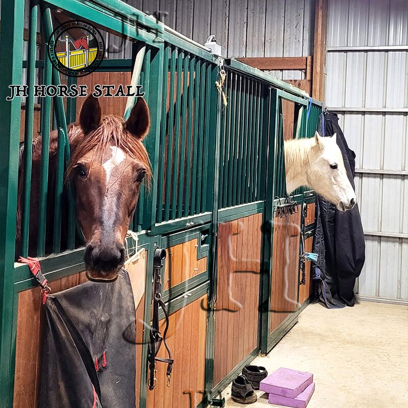 Horse Stall Front Manufacturer - Customizable With Stainless Steel Hinged Door Adjustable Width