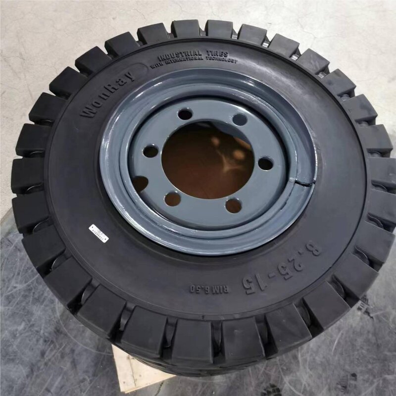 Forklift Truck Solid Tire Manufacturer - 3 Ton 5.00-8 with Rims Assembly