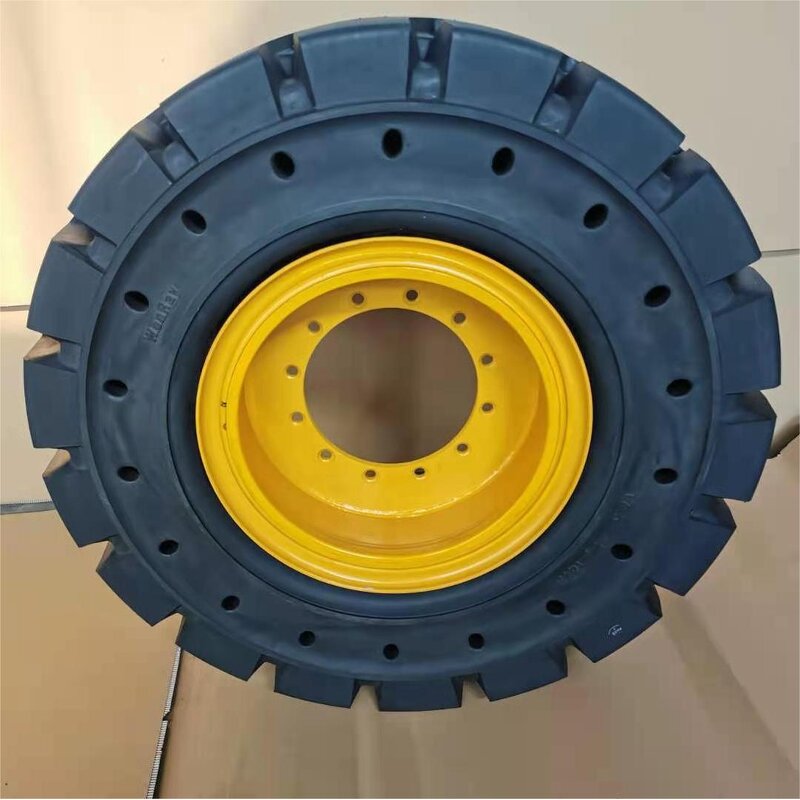 Solid Tire Manufacturer - Front Loader LW300KV LW300FN LW300KN 17.5-25 with Rim 12 Holes