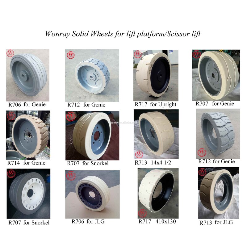 Scissor Lift Tables Solid Wheel Tires Manufacturer - Mobile 1000kg Load 10x3 12x4.5