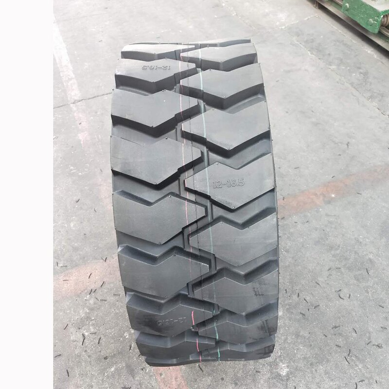 Solid Rubber Tire Manufacturer - Heavy Duty 12x16.5 12-16.5 for 8 Studs Wheel Loader