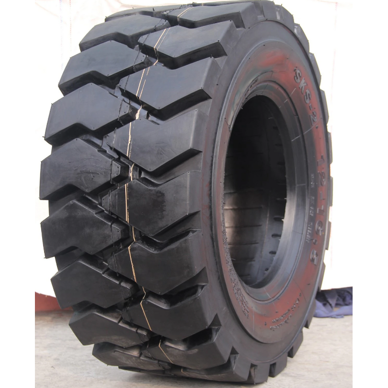 Solid Rubber Tire Manufacturer - Heavy Duty 12x16.5 12-16.5 for 8 Studs Wheel Loader