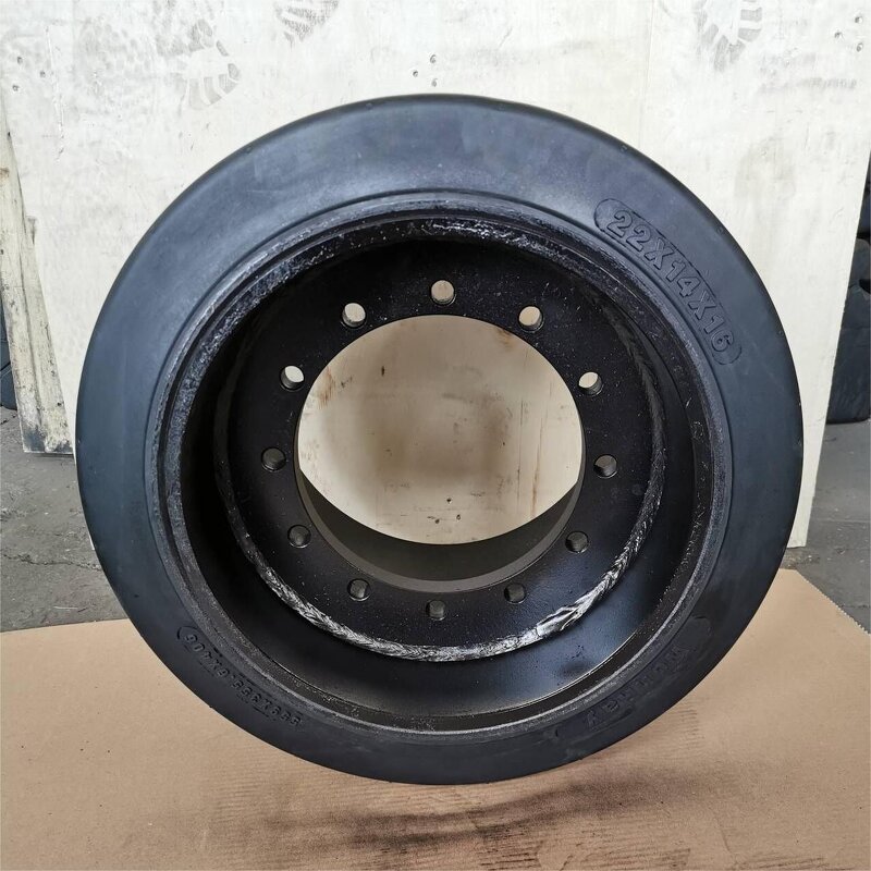 Cushion Rubber Solid Tire Manufacturer - 22x14x16 with Rim for Wirtgen Rx4500 Paver
