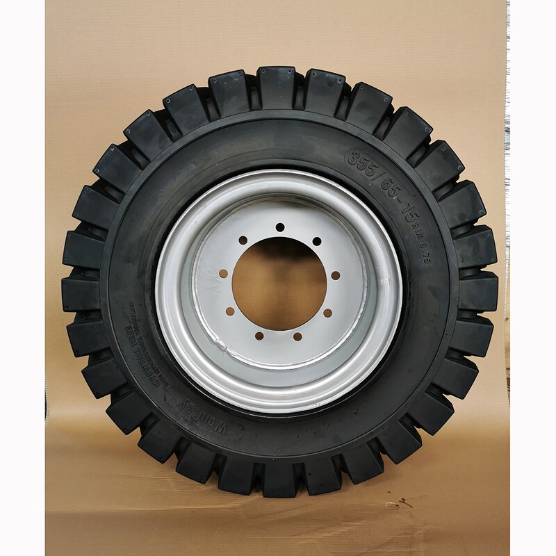 Forklift Truck Solid Tire Manufacturer - 3 Ton 5.00-8 with Rims Assembly
