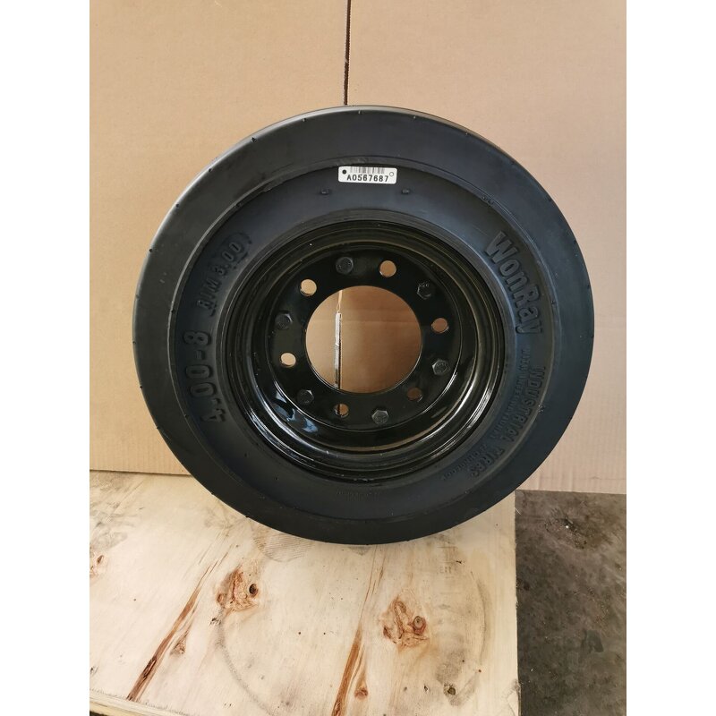 Solid Rubber Tire Manufacturer - Aviation Parts GSE 4.00-8 with Rim