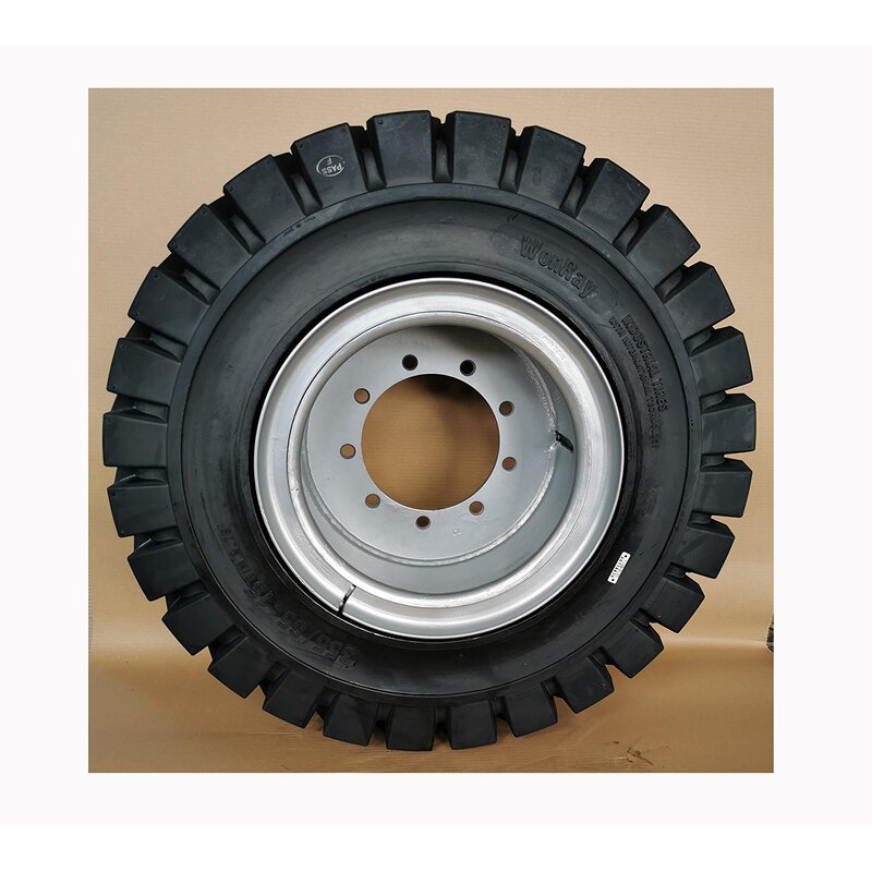 Forklift Truck Solid Tire Manufacturer - 3 Ton 5.00-8 with Rims Assembly