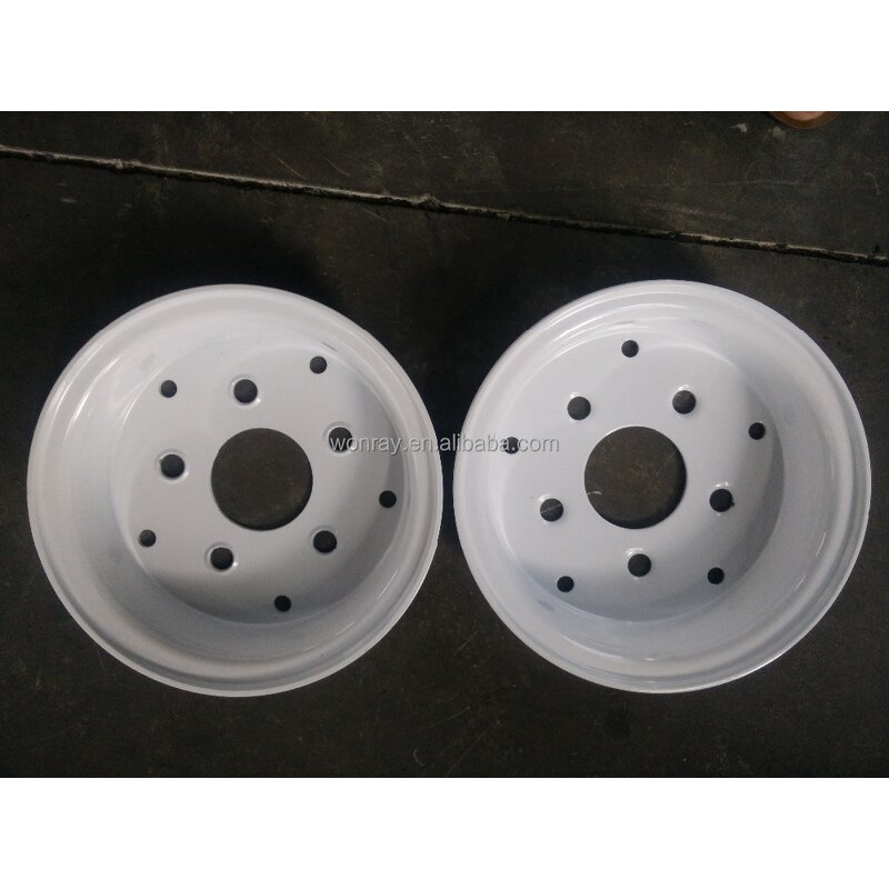 Solid Tire Manufacturer - 4.00-8 White with Split Wheel Rims 3.75-8 5 Bolt Holes