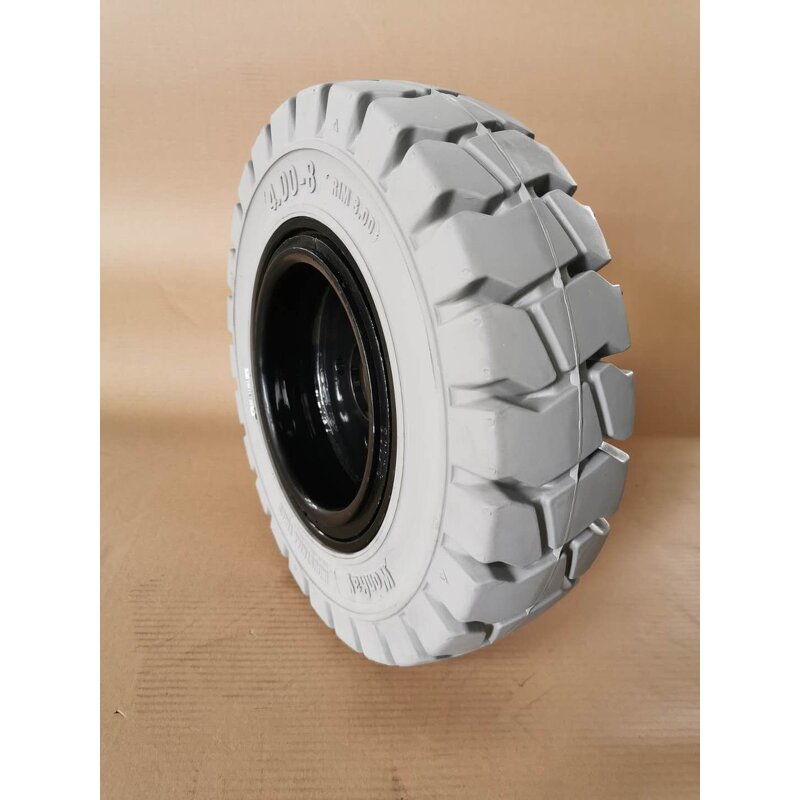 Airport GSE Luggage Trailer Manufacturer - 4.00-8 Solid Tire with Twin-disk 5-studs Rim