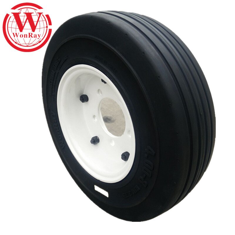 Solid Rubber Tire Manufacturer - Aviation Parts GSE 4.00-8 with Rim