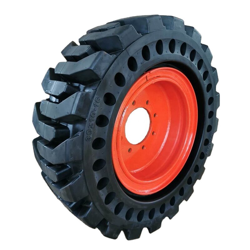 Solid Tyre Manufacturer - 10-16.5 12-16.5 for Skid Steer Loader with Rim