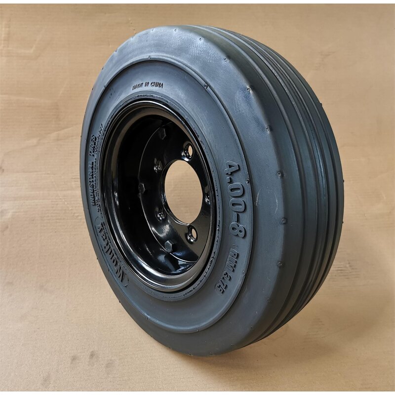 Airport GSE Baggage Cart Manufacturer - 4.00-8 3.00 3.75 Solid Tire with Twin-disk 5-studs Rim