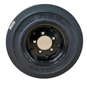 Airport Baggage Cart Wheel Manufacturer - 4.00-8 3.75 3.00 Solid Tire with Twin-disk 5-studs Rim