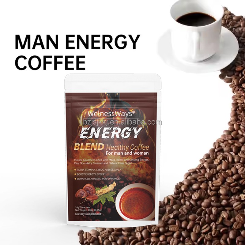 Men Energy Coffee Factory - Maca Coffee for Enhance Herb Healthy Custom OEM Power