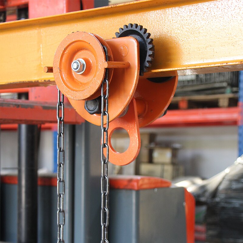 Anticollision Monorail Trolley Manufacturer - 1t 3M Four-Wheel Hand Pull Push Removable Style