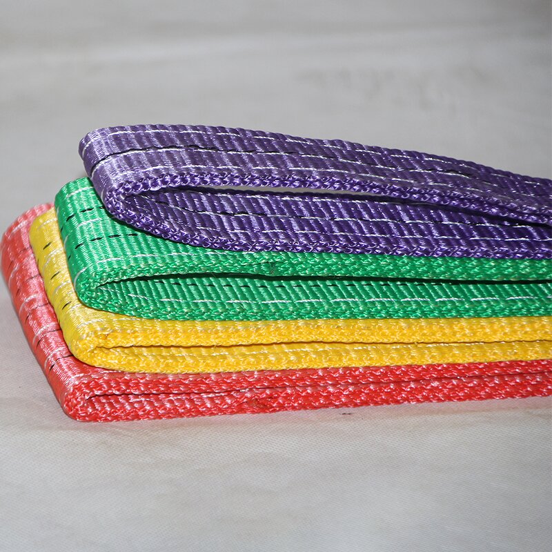 Fabric Lifting Sling Manufacturer - 1t 2t Polyester Flat Eye-Eye Web Sling Belt for Sale