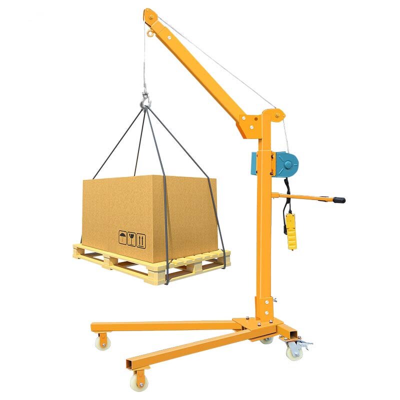 Mobile Mini Crane Manufacturer - 500kg with Hand Winch