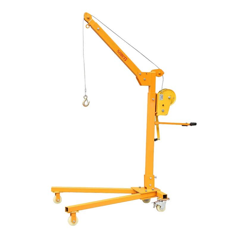 Mobile Mini Crane Manufacturer - Foldable 200kg with Hand Winch