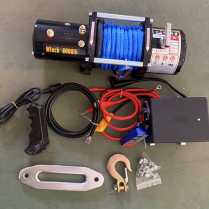 Electric Winch Manufacturer - 12V 2000lb to 12000lbs with Synthetic Rope 20000lb Clutch
