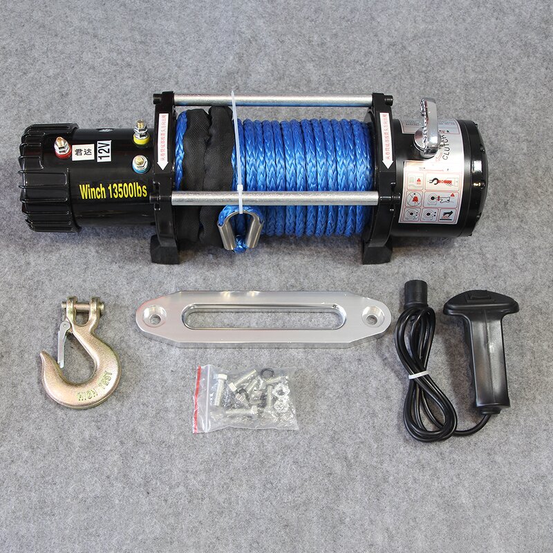 Electric Winch Manufacturer - CE Approved 12V 12000lbs with Synthetic Rope Electric Clutch