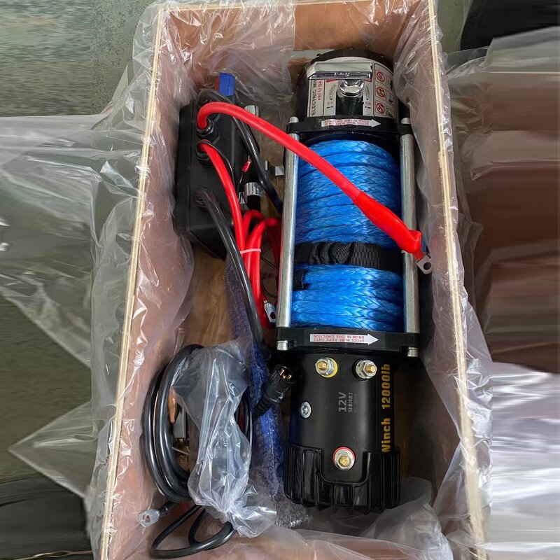 Portable Electric Winch Manufacturer - with Nylon Rope Lightweight High Efficiency Outdoor