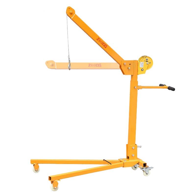 Mobile Mini Crane Manufacturer - 200kg 220V Motor with Hand Winch